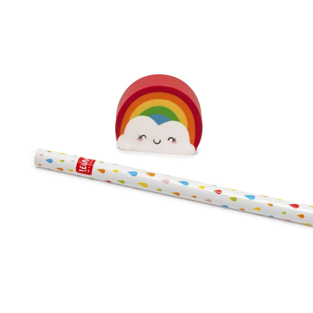 LEGAMI Pencil with Eraser Rainbow